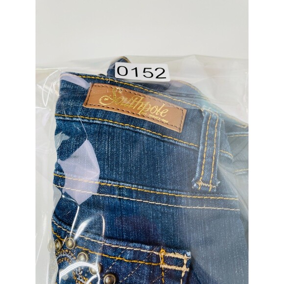 Southpole Jeans Womens Size 7 (28x29) Low Rise Y2K Jeans Studded Pockets Bootcut - Picture 15 of 15